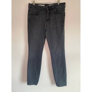 Pilcro High-Rise Skinny Jeans Size 30 Curvy Washed Black Stretch Denim Grunge